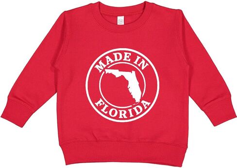 Inktastic صنع في فلوريدا - سويت شيرت أبيض للأطفال الصغار in Kuwait