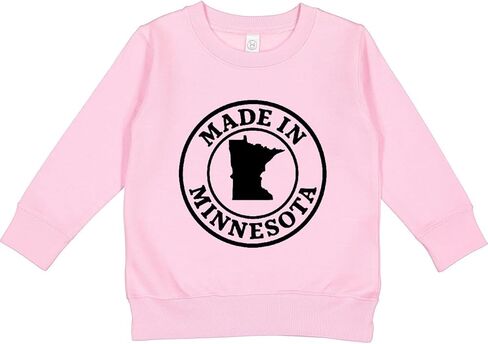 Inktastic صنع في مينيسوتا - سويت شيرت أسود للأطفال الصغار in Kuwait