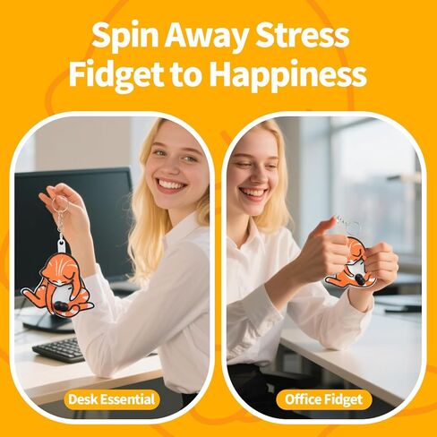 سلسلة مفاتيح المفتاحية التفاعلية Cat Function Wiggling مع القطط الدوارة بيض بيض فرحان لمحبي القط (بالأبيض والأسود) in Kuwait
