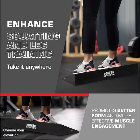 Squat Wedge Block - Weight Lifting Wedges for Home Gym or Personal Trainers - Slant Board Angled Ramp Blocks for Elevated Heel Squatting Workout - 10 Degrees in Saudi Arabia
