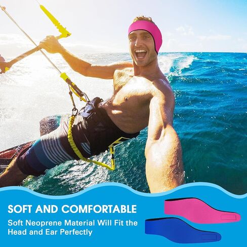 2 Pairs Swimming Headbands Adjustable Water Headbands for Adults Waterproof Safety Earplugs Swimming Earband Protectors for Pool, Surfing, Diving and Water Sports in Saudi Arabia
