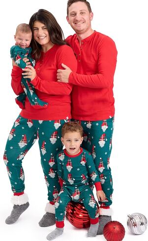 HonestBaby Family Matching Holiday Pajamas Organic Cotton for Men, Women, Kids, Toddlers, Baby Boys, Girls, Unisex Pets, Halloween Bold Stripe Gray Ombre in Saudi Arabia