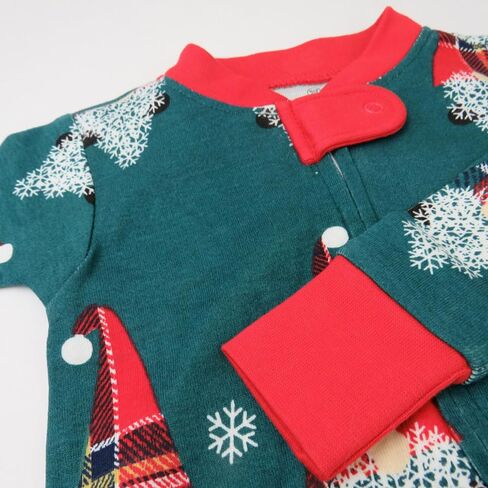 HonestBaby Family Matching Holiday Pajamas Organic Cotton for Men, Women, Kids, Toddlers, Baby Boys, Girls, Unisex Pets, Halloween Bold Stripe Gray Ombre in Saudi Arabia