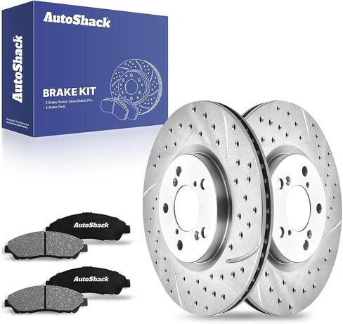 AutoShack Coated Brake Rotors Front Brake Rotor Replacement Kit with Performance Ceramic Brake Pads for 2009-2015 Honda Pilot 2007-2013 Acura MDX 2010-2013 ZDX 2014-2020 RLX AWD ArmorStop BRK010333380 in Saudi Arabia
