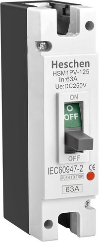 DC Molded Case Circuit Breaker MCCB, HSM1PV-250, 1 Poles, DC 250V 125A, Photovoltaic Circuit Breaker, for Solar PV System Solar Panels Grid System in Kuwait