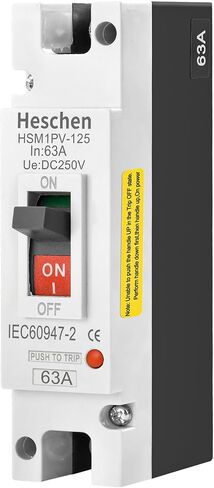 DC Molded Case Circuit Breaker MCCB, HSM1PV-250, 1 Poles, DC 250V 125A, Photovoltaic Circuit Breaker, for Solar PV System Solar Panels Grid System in Kuwait