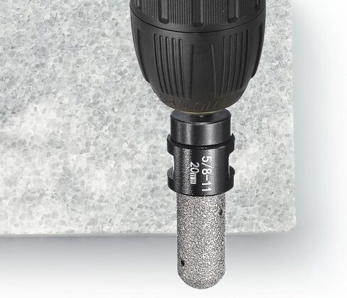 HARFINGTON 2pcs Diamond Finger Shaped Milling Bit 15mm 2 Holes with 5/8"-11 Thread for Enlarging Shaping Milling Existing Holes on Marble Countertop, Black in Saudi Arabia