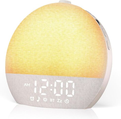 Sunrise Alarm Clock آلة صوت الضوضاء البيضاء مع 25 أصوات مهدئة ، 17 أضواء ليلية ، مكبر صوت بلوتوث استيقظ على مدار الساعة على مدار غرف النوم ، نوم ثقيل ، طفل ، أطفال in Kuwait