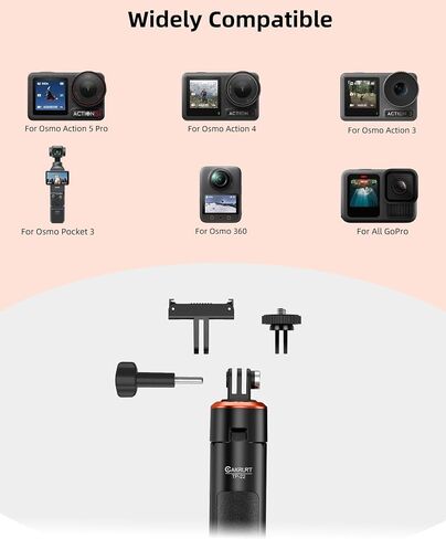 53.5 "Osmo Action 5 Pro Selfie Stick Tripod for DJI Action 4/3 ، OSMO 360 - قابلة للتمديد سفر مدونة مدونة DJI Osmo Action 5 Pro/4/3 ، DJI Osmo 360 ، DJI Osmo Pocket 3 - Osmo Action Accessories in Kuwait