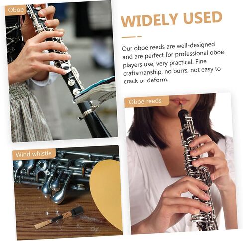 Kisangel 2pcs Professional Oboe Reeds Compact Instrument Accessory for Oboe Players Hand-made Natural Cane Lightweight Easy to Install for and Beginners in Saudi Arabia