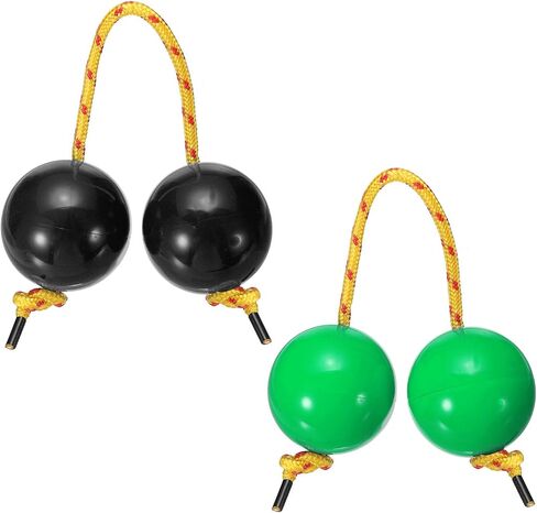 Rhythm African Shaker Kashaka Shaker Ball Kashaka Hand Percussion Instruments with Yellow Rope, Fit for Adults Wedding Party Musical Class Show (2 Pack, Black/Red) in Saudi Arabia