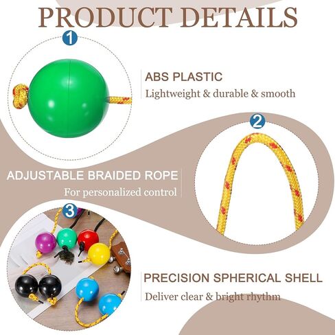 Rhythm African Shaker Kashaka Shaker Ball Kashaka Hand Percussion Instruments with Yellow Rope, Fit for Adults Wedding Party Musical Class Show (2 Pack, Black/Red) in Saudi Arabia