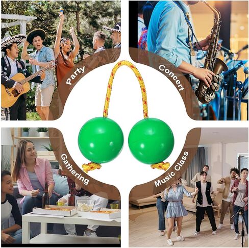 Rhythm African Shaker Kashaka Shaker Ball Kashaka Hand Percussion Instruments with Yellow Rope, Fit for Adults Wedding Party Musical Class Show (2 Pack, Black/Red) in Saudi Arabia