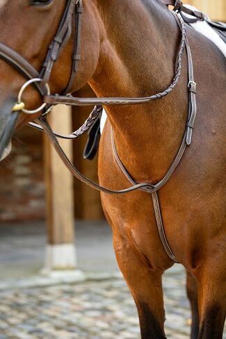 LeMieux Hunter Standing Martingale - American Leather - Havana/Silver - Cob in Saudi Arabia
