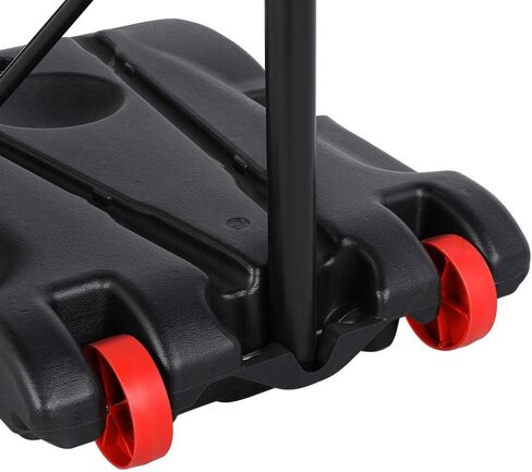 Yaheetech Portable Basketball Hoop for Kids Outdoor Basketball Goals Indoor Basketball Court Youth Adjustable Basketball Stand 6.4-8.2ft Height Adjustable, Black/Red in Saudi Arabia