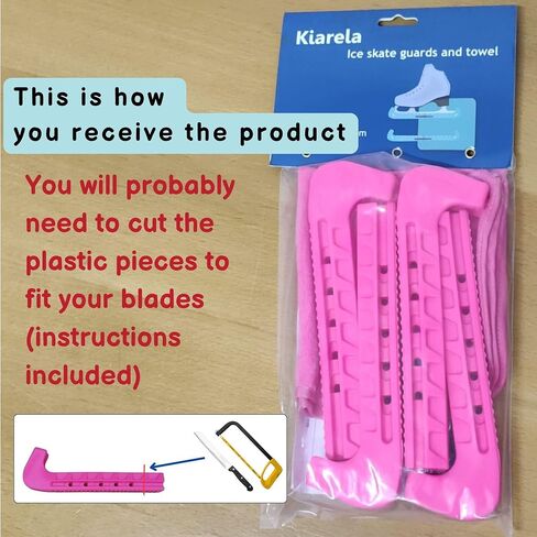 Ice Skate Guards for Figure Skating and Towel Gift Set – Skate Blade Guards and Towel - Fits Kids' and Adults' Skates in Saudi Arabia
