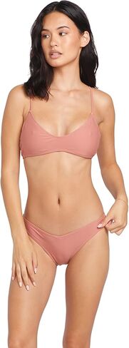 Volcom Women's Pimplicifich Crop Bikini Top ، Black in Saudi Arabia