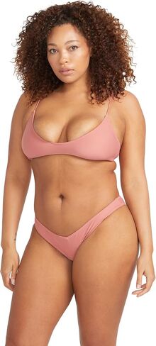 Volcom Women's Pimplicifich Crop Bikini Top ، Black in Saudi Arabia