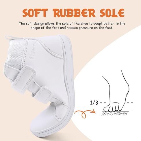 Watelves Toddler Little Kids Wide Barefoot Shoes Boys Girls Winter Top Top Sidealist Sneakers Calkle Boots Leather Leather Gress Shole Swing بشكل طبيعي in Saudi Arabia