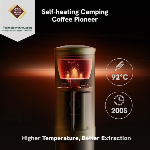 OutIn Nano Portable Electric Espresso Machine, Travel Coffee Maker for Camping, Car Coffee Maker Self-Heating with USB-C, With Ground Coffee & NS Capsule for RV, Hiking, Office in Kuwait