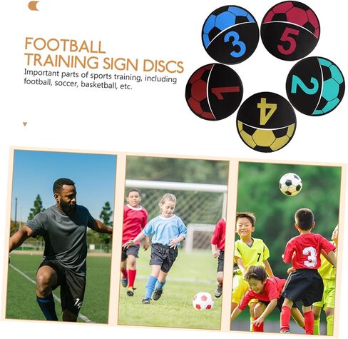 Garneck 5pcs Soccer Training Markers Non- Football Discs for Drills Lightweight and Stackable for Sports Training Soccer Basketball Baseball in Kuwait