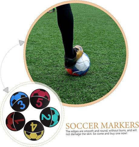 Garneck 5pcs Soccer Training Markers Non- Football Discs for Drills Lightweight and Stackable for Sports Training Soccer Basketball Baseball in Kuwait