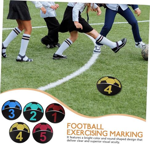 Garneck 5pcs Soccer Training Markers Non- Football Discs for Drills Lightweight and Stackable for Sports Training Soccer Basketball Baseball in Kuwait