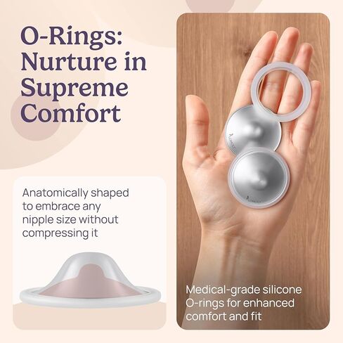 تغطي الحلمة الفضية التهوية الرضاعة الطبيعية: نقي 999 Silver Nipple Shield | أكواب التمريض الفضية مع دروع الثدي ، مضخة الثدي الخالية من اليدين (R: 1.8 × 0.6) in Kuwait