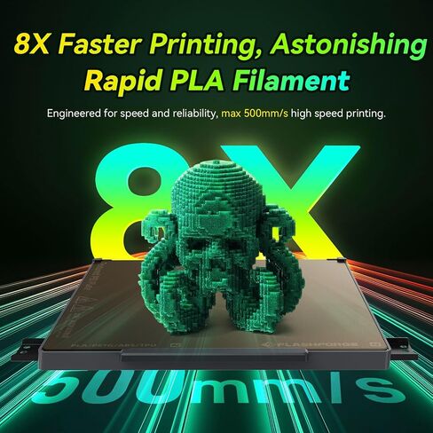 FLASHFORGE Xmas Series Rapid PLA Filament Aurora Purple, High Flow Speedy 3D Printer Filament Max 500mm/s High-Speed Printing, Radiated Unparalleled Brilliance, Twinkling and Ultra-Smooth Finish in Saudi Arabia