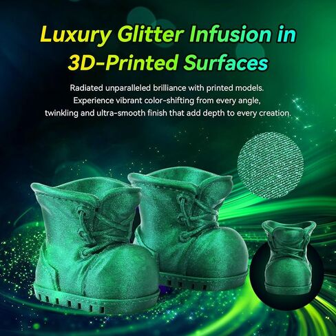 FLASHFORGE Xmas Series Rapid PLA Filament Aurora Purple, High Flow Speedy 3D Printer Filament Max 500mm/s High-Speed Printing, Radiated Unparalleled Brilliance, Twinkling and Ultra-Smooth Finish in Saudi Arabia