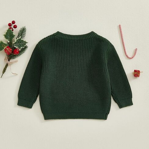 My First Christmas Baby Girl Outfit Infant Chunky Knitted Sweater Oversized Pullover Sweatshirt Xmas Winter Clothes in Saudi Arabia