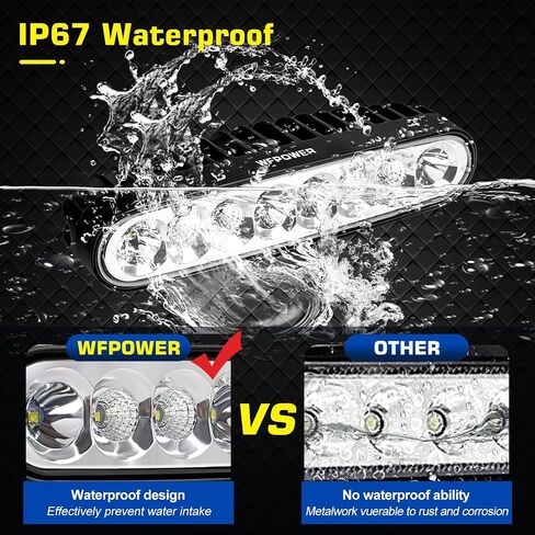 Upgrade LED Boat Lights with On/Off Switch, Super Bright Solid Waterproof Spotlight with Clip on Mount, Dual Power White T-Top 12V Marine Light Bar Spreader for Boat Dock Decking Truck Night Fishing in Kuwait