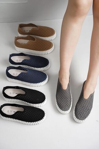 Project Cloud Platform Loafers for Women - Lightweight Spring Shoes for Women - Slip-On Casual Shoes - Non Slip Fashion Sneakers - Leather Insole Womens Footwear (Daffodil, Grey, 8) in Saudi Arabia