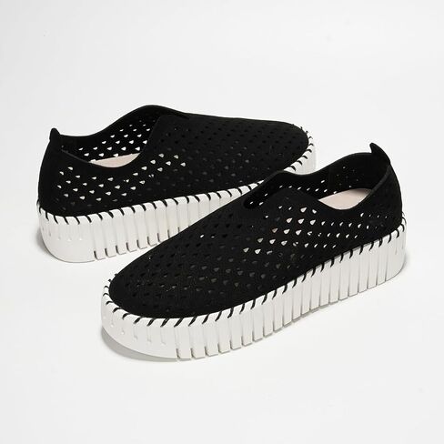 Project Cloud Platform Loafers for Women - Lightweight Spring Shoes for Women - Slip-On Casual Shoes - Non Slip Fashion Sneakers - Leather Insole Womens Footwear (Daffodil, Grey, 8) in Saudi Arabia