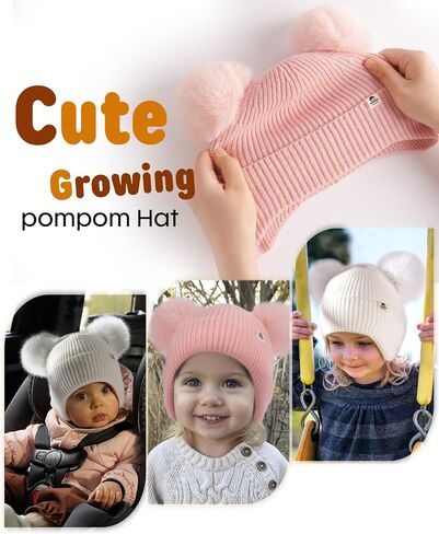 Furtalk Baby Toddler Winter Hat Pom Pom Beanie Girls Boy in Saudi Arabia