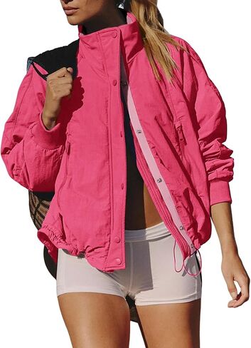 Women's Windproof Waterproof Outdoor Jacket, Fleece-Lined Warm Winter Coat with Multiple Pockets for Hiking & Travel in Saudi Arabia
