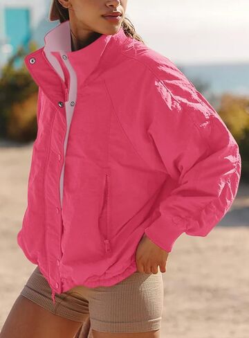 Women's Windproof Waterproof Outdoor Jacket, Fleece-Lined Warm Winter Coat with Multiple Pockets for Hiking & Travel in Saudi Arabia