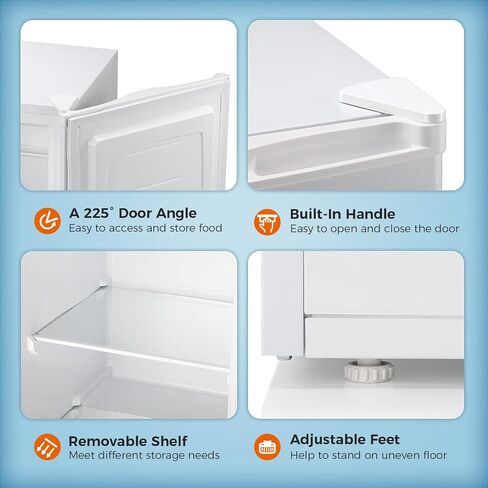 Kismile 2.1 Cu.ft Compact Upright Freezers with Reversible Single Door,Removable Shelves Mini Freezer with Adjustable Thermostat for Home/Kitchen/Office (2.1 Cu.ft, Stainless Steel) in Saudi Arabia