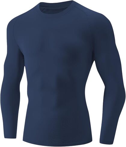 Compression Shirt Long Sleeve for Men 1,3 or 5 Pack Athletic Base Layer for Workout Basketball Running in Kuwait