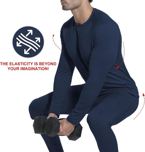 Compression Shirt Long Sleeve for Men 1,3 or 5 Pack Athletic Base Layer for Workout Basketball Running in Kuwait