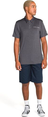 Volcom Men's Hazard Performance Short Sleeve Lightweight Golf Polo, Dark Forest, XX-Large in Saudi Arabia