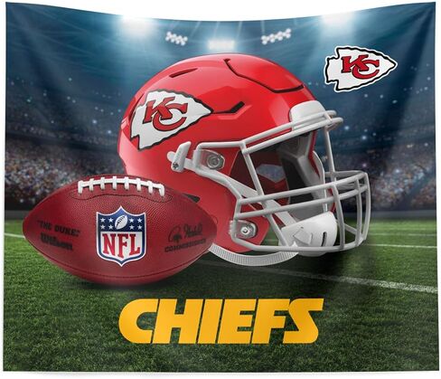 NORTHWEST The Company NFL Kansas City Chiefs ملصق جداري مطبوع، 86.36 سم × 101.6 سم، وقت اللعب، ألوان الفريق in Saudi Arabia