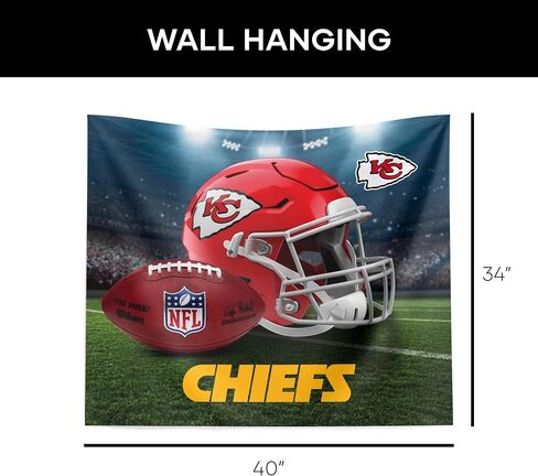 NORTHWEST The Company NFL Kansas City Chiefs ملصق جداري مطبوع، 86.36 سم × 101.6 سم، وقت اللعب، ألوان الفريق in Saudi Arabia