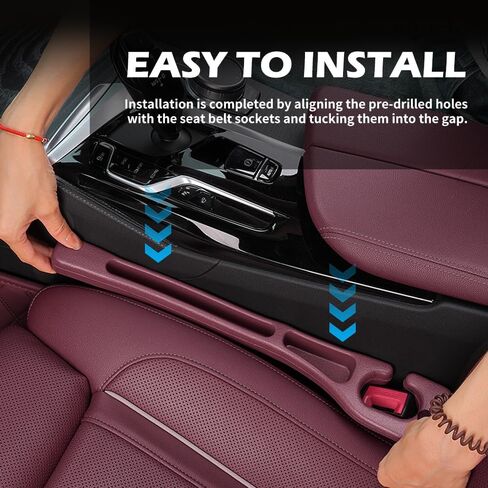 2pcs حشو فجوة السيارة مع فتحات التخزين ، والترقية نسخة من منظم حشو مقعد مقعد السيارة للمفاتيح وحامل الهاتف ، وأغراض متعددة لا يوجد حارس المقعد تجنب العناصر إسقاط in Kuwait