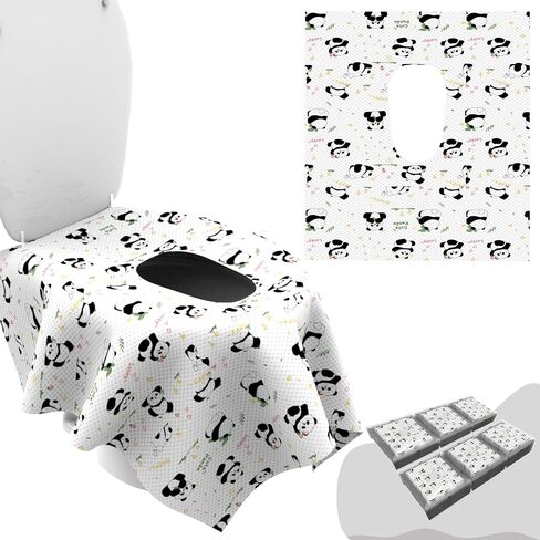 Toilet Seat Cover(60 Pack) – XL 18x15 Inch Paper Material – Toilet Seat Covers Disposable Flushable for Kids and Adults – 100% Biodegradeable - Public Restrooms, Camping and Airplanes in Kuwait