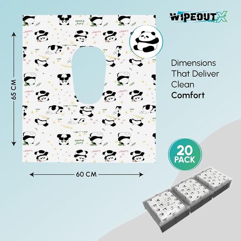 Toilet Seat Cover(60 Pack) – XL 18x15 Inch Paper Material – Toilet Seat Covers Disposable Flushable for Kids and Adults – 100% Biodegradeable - Public Restrooms, Camping and Airplanes in Kuwait