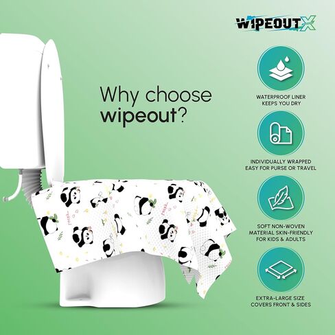 Toilet Seat Cover(60 Pack) – XL 18x15 Inch Paper Material – Toilet Seat Covers Disposable Flushable for Kids and Adults – 100% Biodegradeable - Public Restrooms, Camping and Airplanes in Kuwait