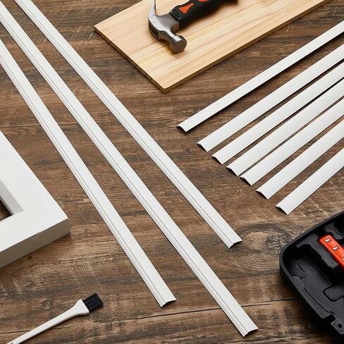 10 Pack 72" Vinyl Snap in Window Glazing Bead Resistant Window Frame Seal Snap in Glazing Bead Vinyl Spline (White) in Kuwait