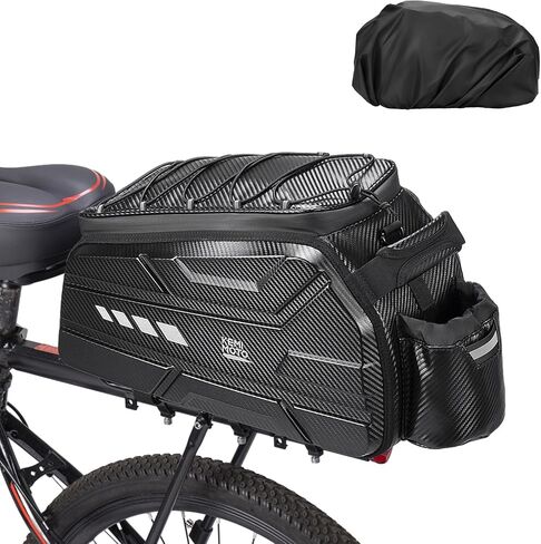 KEMIMOTO Bike Bag 40L EVA Hard Shell, Upgraded Ebike Rear Rack Bag with Waterproof Cover, Bicycle Trunk with Multi-layer Insulation for Commuter Travel Outdoor in Saudi Arabia