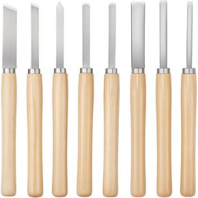 VEVOR Wood Lathe Turning Tool Set, 4PCS Lathe Roughing Finishing and Detailing Hollow Tool with Wooden Handle Diamond Round Square Carbide Inserts Wooden Box for Beginners Hobbyists Professionals in Kuwait